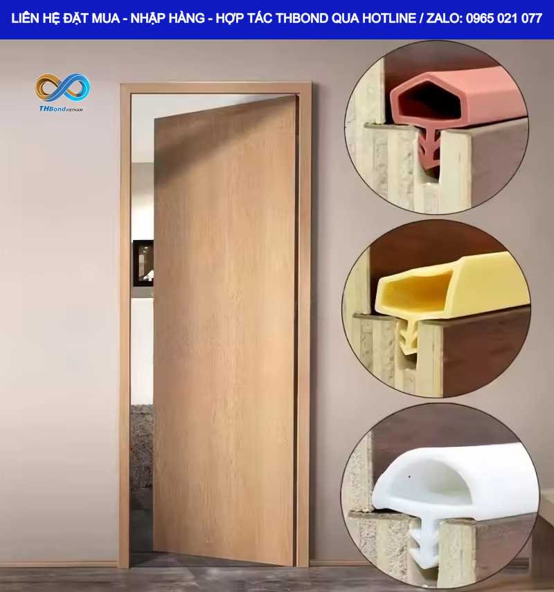 Gioăng cao su THBond được ứng dụng rộng rãi trong sản xuất cửa thép vân gỗ hiện đại