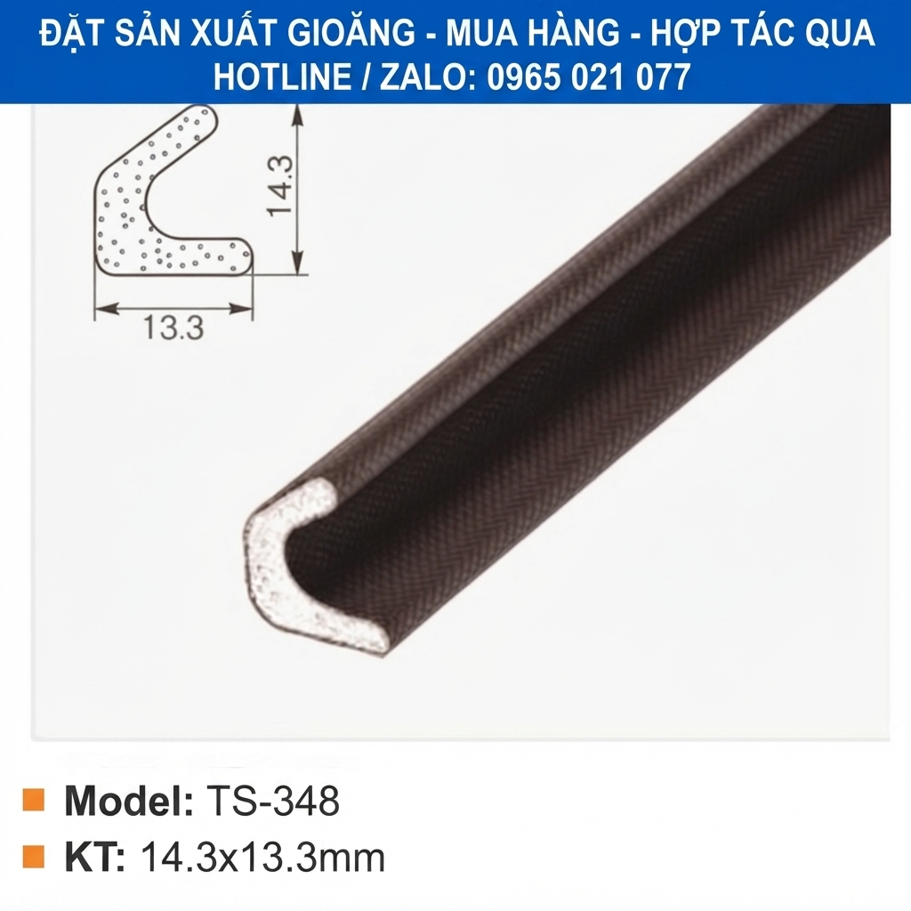Gioăng xốp PU chữ V kích thước 14.3x13.3mm cho cửa, thiết bị kỹ thuật - thbond-com