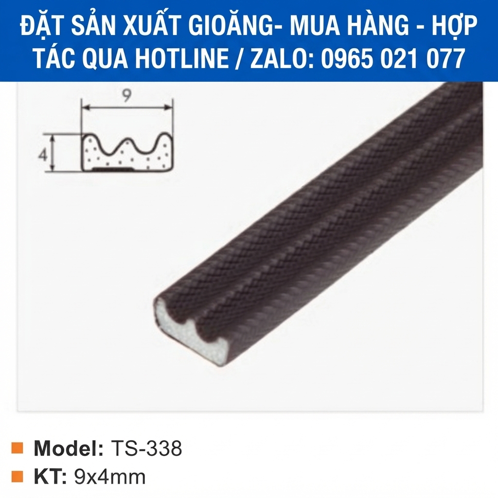 Gioăng xốp dẹt kích thước 9x4mm cho cửa và các thiết bị kỹ thuật - thbond-com