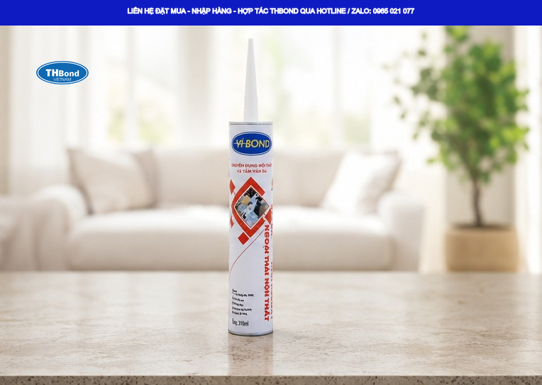 Keo Dán Đa Năng THBond sử dụng trong thi công showroom