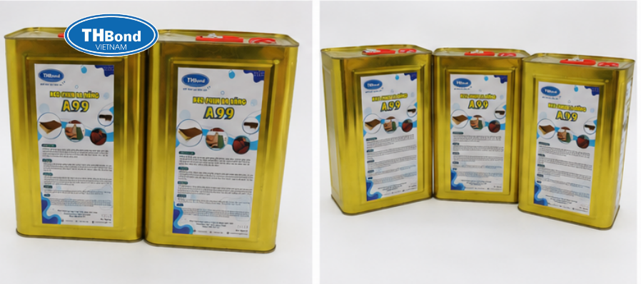 Keo phun đa năng A99 THBond dán da, simili, cao su, mút xốp và xốp PU hiệu quả - thbond-com