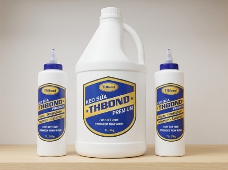 Keo sữa THBond phù hợp cho nhà máy và xưởng gia công đồ gỗ nội thất, dán Laminate - thbond-com