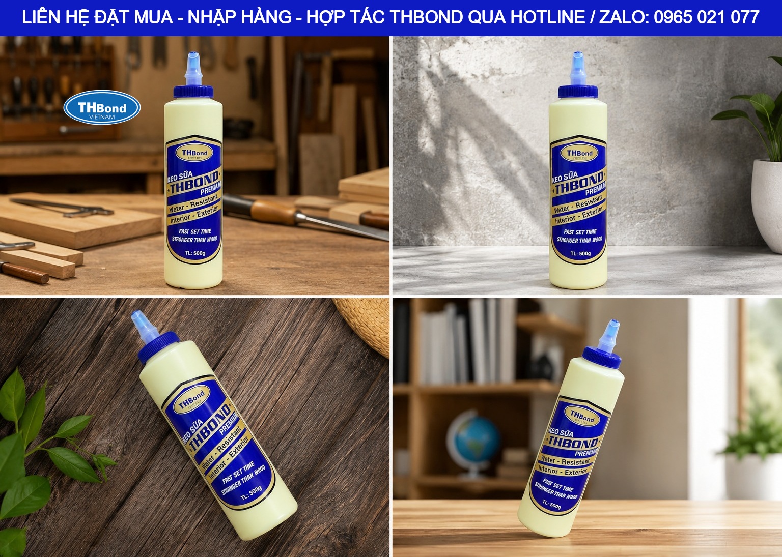 Keo sữa dán gỗ THBond Việt Nam đáp ứng các nhu cầu sản xuất gỗ công nghiệp, ghép mộng gỗ... - thbond-com