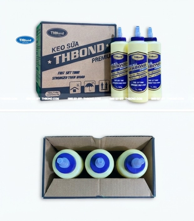 Liên kết chắc chắn giữa các bề mặt gỗ nhờ keo sữa THBond