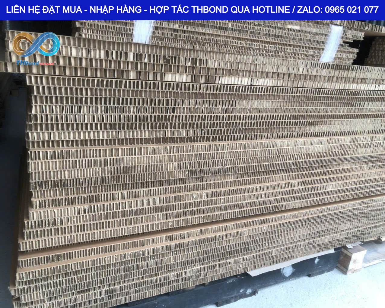 GIẤY TỔ ONG TẤM THBond giúp giảm vật liệu đặc trong các kết cấu cần tạo chiều dày mà vẫn bảo đảm lực chịu tốt, thân thiện với môi trường