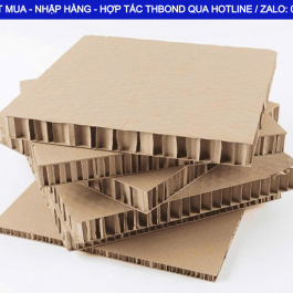 Cấu trúc lõi tổ ong giúp GIẤY TỔ ONG TẤM THBond tạo chiều dày mà vẫn duy trì trọng lượng thấp