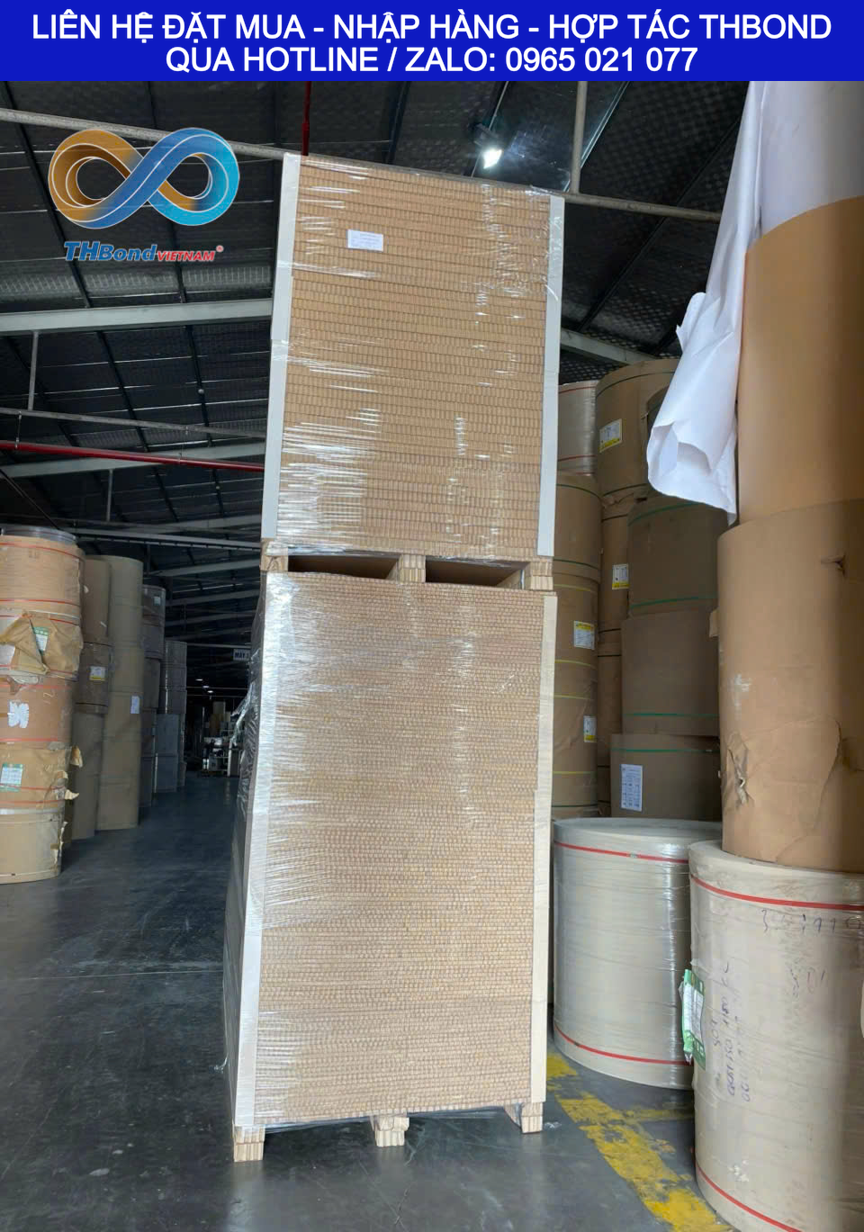 GIẤY TỔ ONG TẤM THBond được sử dụng trong các giải pháp đóng gói kết hợp cùng carton và pallet giấy…