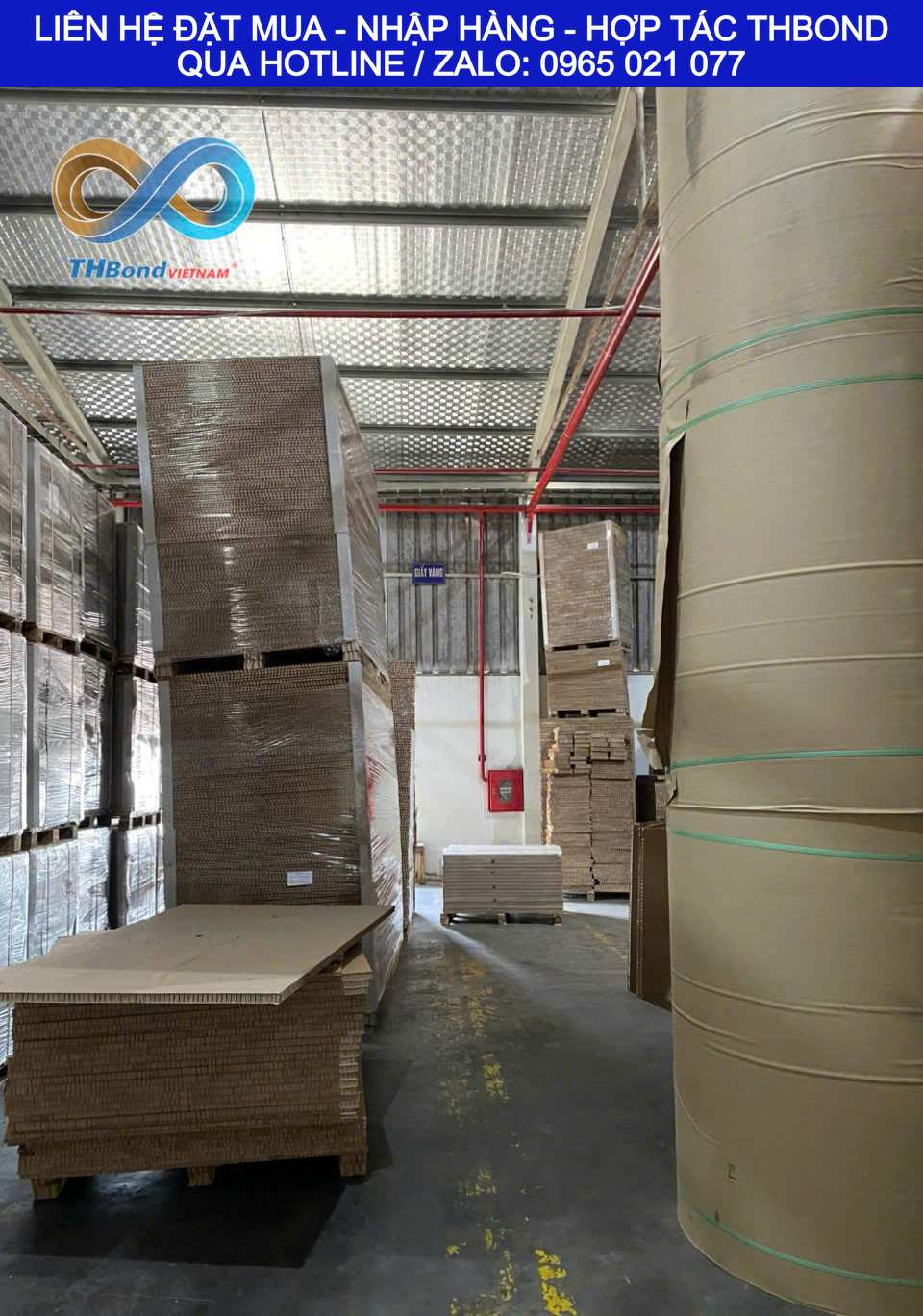 Cấu trúc ô tổ ong tạo nên đặc tính riêng của GIẤY TỔ ONG TẤM THBond trong ứng dụng làm lõi cách nhiệt, chống cháy, cách âm…