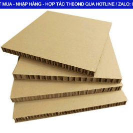 Tấm giấy tổ ong THBond kết hợp với lớp mặt để tạo kết cấu sandwich ứng dụng trong nhiều trường hợp sản xuất nội thất, bao bì…