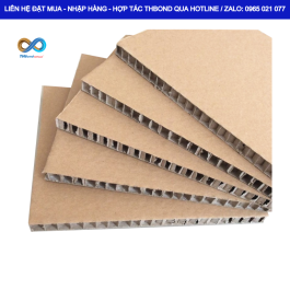 Giấy tổ ong tấm khổ lớn 1200 × 2400 mm cho sản xuất và gia công nội thất, tấm vách panel, pallet, vật liệu cách âm - THBond GTH988