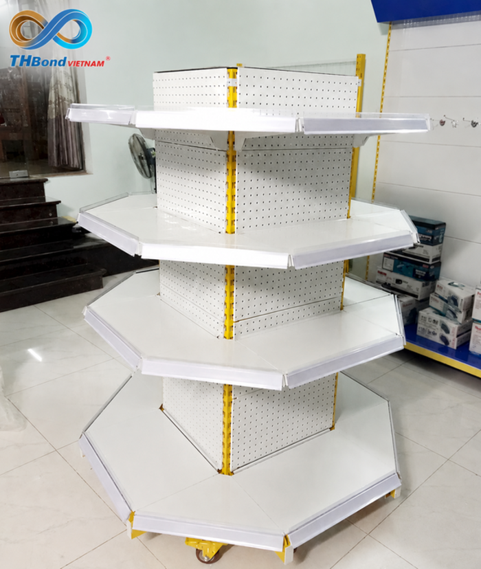 kệ siêu thị bát giác