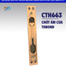 THBond cung ứng Chốt Âm Cửa Inox 201 Mạ Đồng CTH663 – kích thước 200 x 30 x 1.5 mm