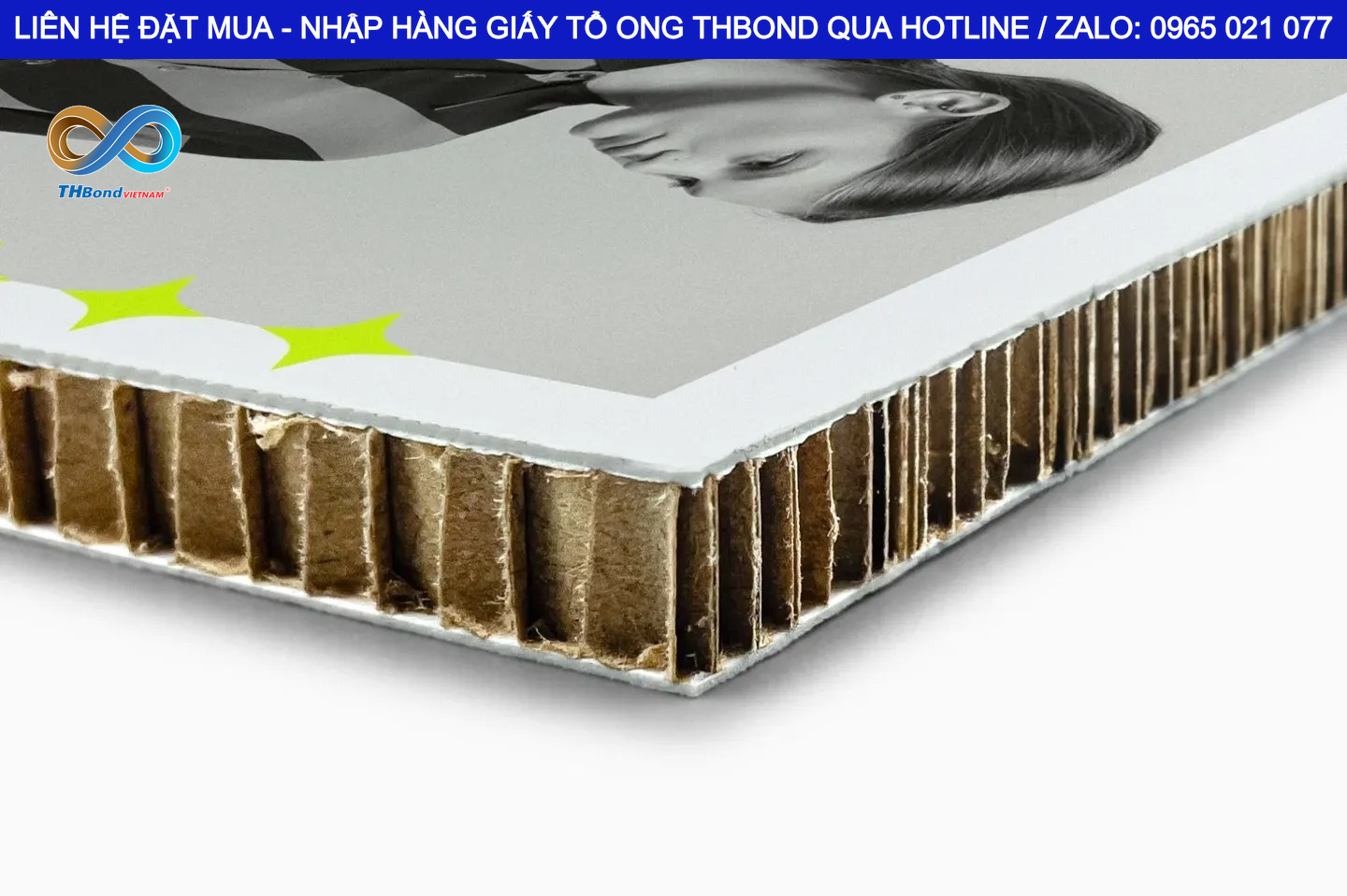 Giấy tổ ong tấm THBond có thể kết hợp với MDF, gỗ, nhựa, veneer, laminate và các lớp mặt khác trong sản xuất nội thất