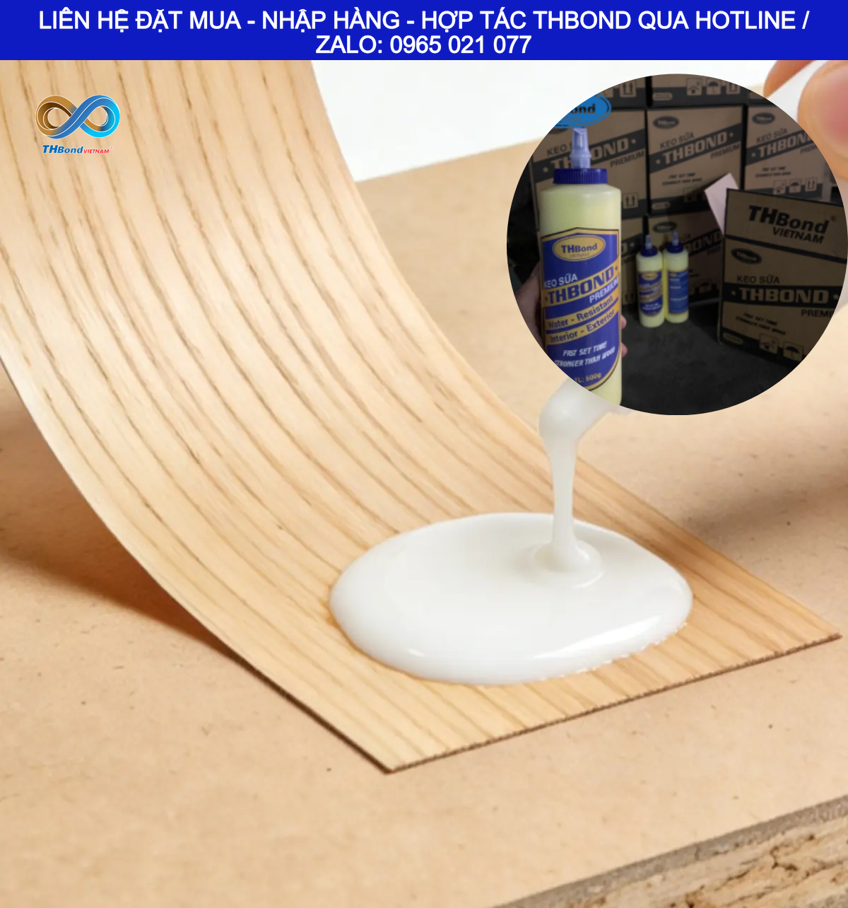 Keo dán gỗ THBond đồng hành cùng xưởng sản xuất trong các công đoạn dán, ghép và hoàn thiện vật liệu.