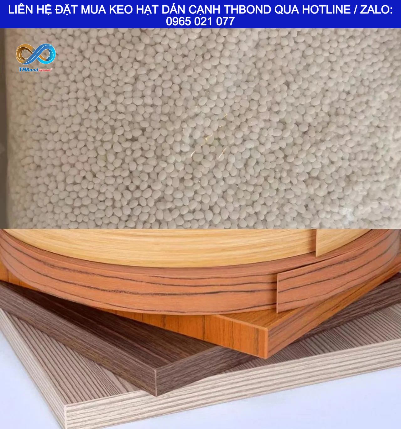 THBond Keo Hạt Dán Cạnh – Bám dính chắc với nẹp PVC, ABS và Melamine