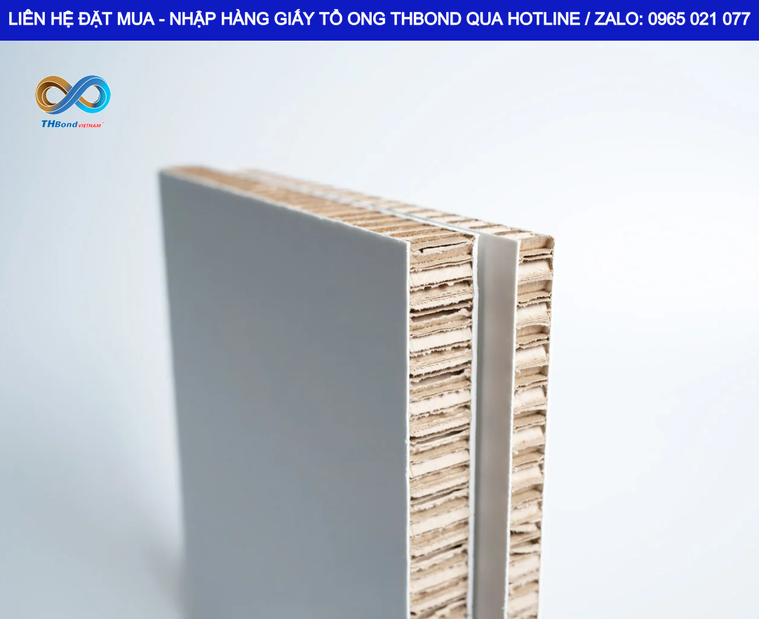 Giấy tổ ong tấm THBond tạo lớp lõi có chiều dày phù hợp cho kết cấu cửa và panel.