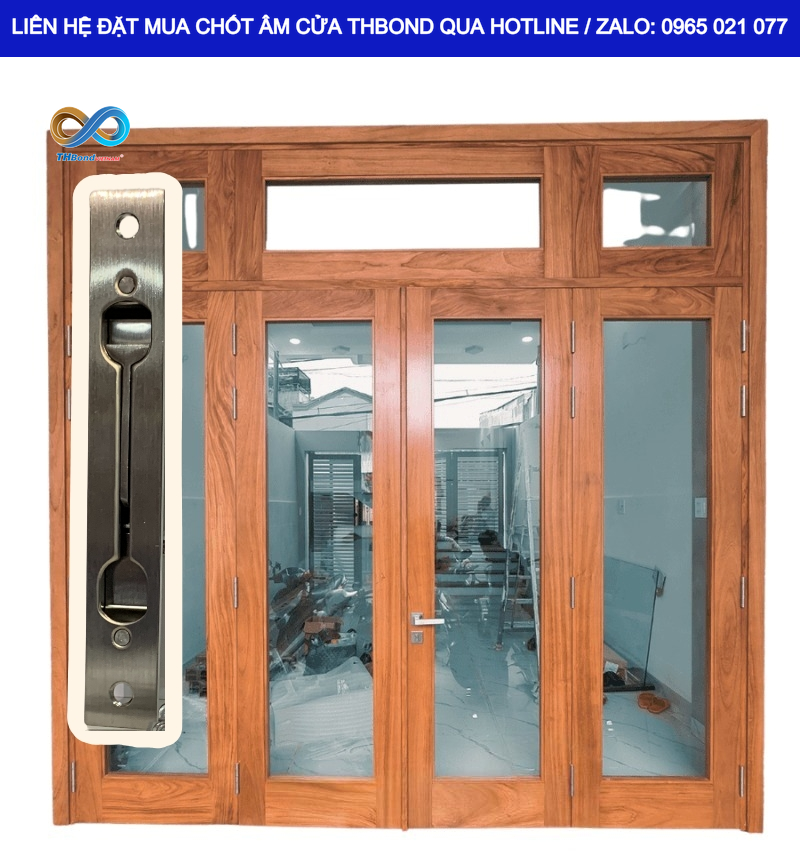 Trên cửa thép, Chốt Âm Inox 304 CTH339 THBond đáp ứng nhu cầu sử dụng phụ kiện chắc chắn, đồng thời chú trọng yếu tố thẩm mỹ.