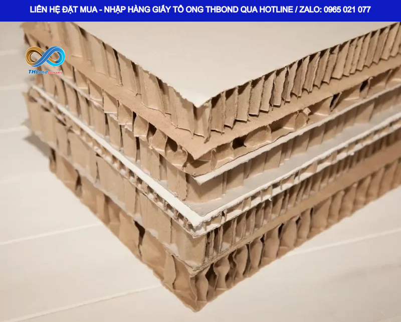 Giấy tổ ong tấm THBond có thể kết hợp với lớp mặt để hình thành kết cấu panel dạng sandwich.