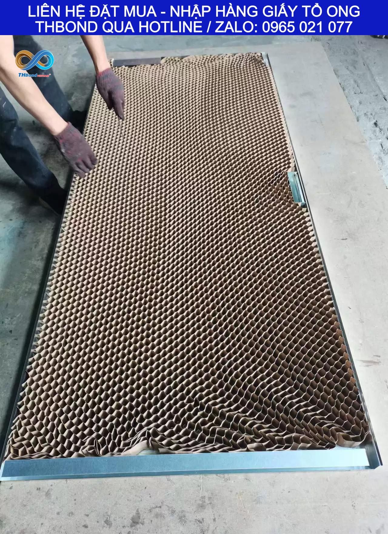 Giấy tổ ong thanh THBond phù hợp làm lõi cửa thép, cửa chống cháy và cửa gỗ công nghiệp.