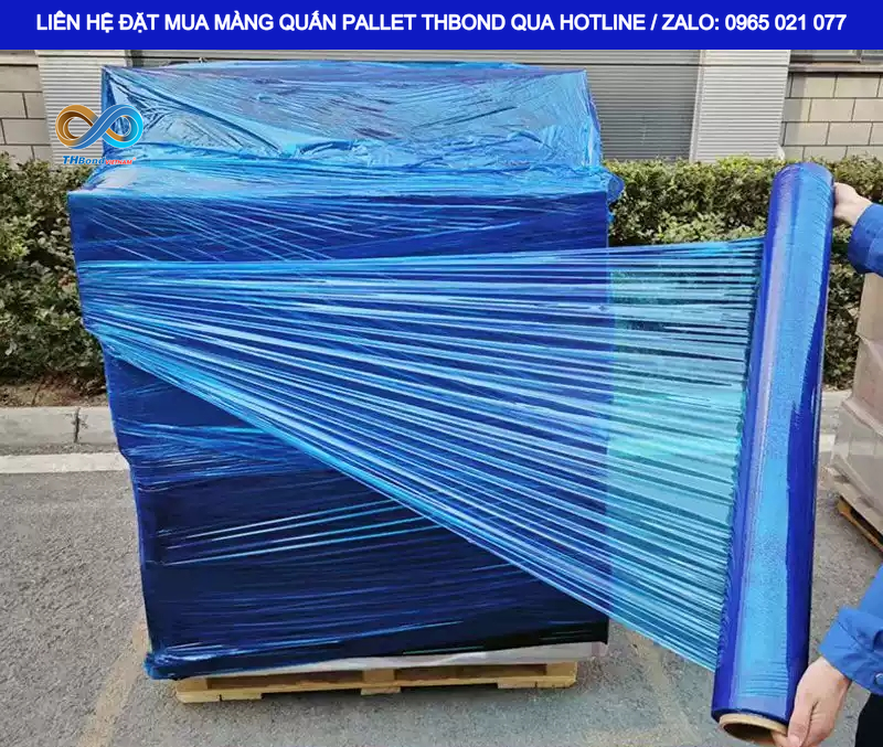 Màng Co PE Quấn Pallet THBond giúp hàng hóa cần đóng gói xếp kệ tránh bị xê dịch trong quá trình bốc xếp và vận chuyển.