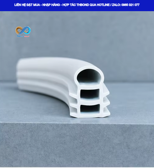 Mẫu gioăng cửa GTH309 có ngạnh cài – lựa chọn thuận tiện, lắp đặt nhanh cho xưởng sản xuất cửa sử dụng rãnh gioăng tương ứng