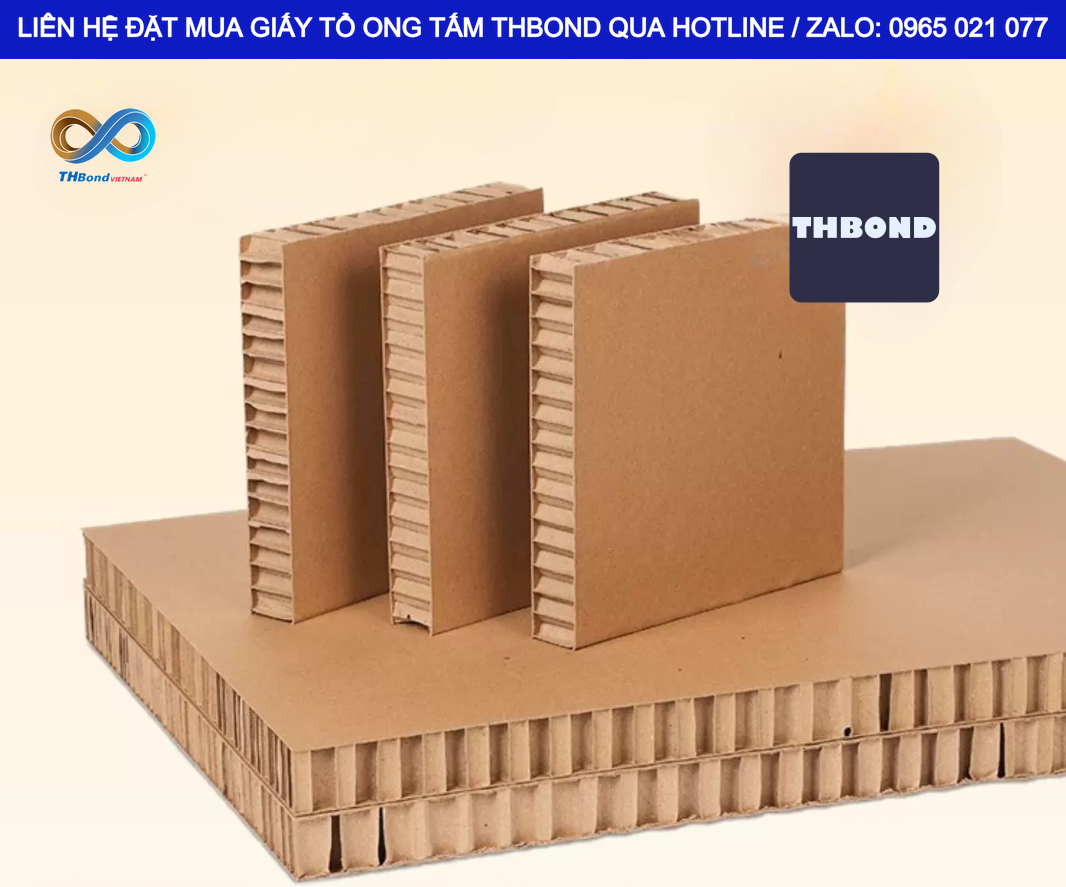 THBond GTO558 – giấy tổ ong tấm cho nhu cầu sản xuất đồ thủ công theo thiết kế, khay đựng đồ, sản xuất bàn , ghế, tủ,…