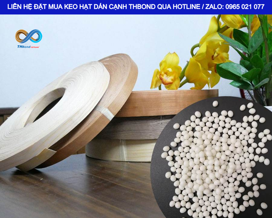 Với máy cần mức nhiệt cao hơn, Keo Hạt Dán Cạnh 7006 của THBond hoạt động trong khoảng 140–160°C và phù hợp cho máy dán cạnh tự động, máy dán tay.