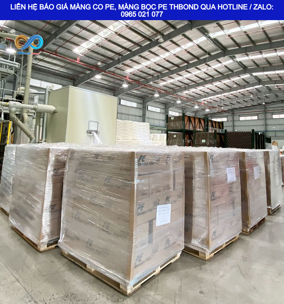 THBond cung ứng màng PE phục vụ nhu cầu đóng gói và giao nhận, bảo vệ hàng hóa. Sản phẩm có nhiều kích thước về chiều rộng, độ dày...