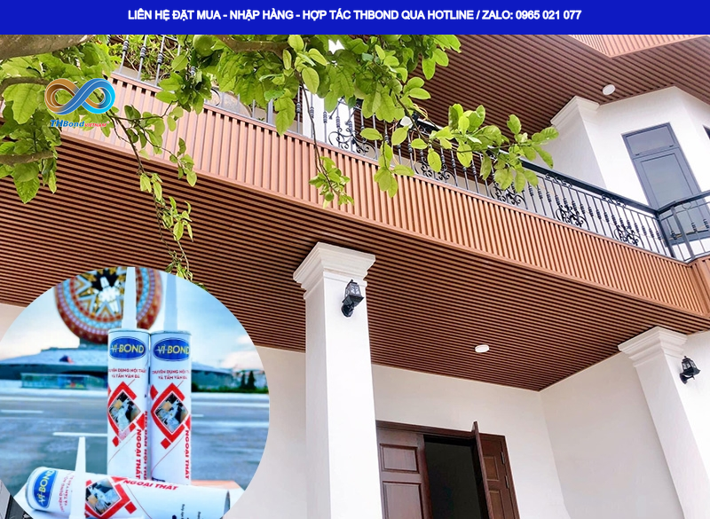 THBond – Keo dán tấm ốp lam sóng được đưa vào quy trình sản xuất và thi công nhằm tạo liên kết giữa tấm trang trí với bề mặt nền theo yêu cầu thực tế. Ngoài ra, keo dán THBond cũng có thể ứng dụng dán nhiều vật liệu khác: Alu, mặt dựng, tấm panel…
