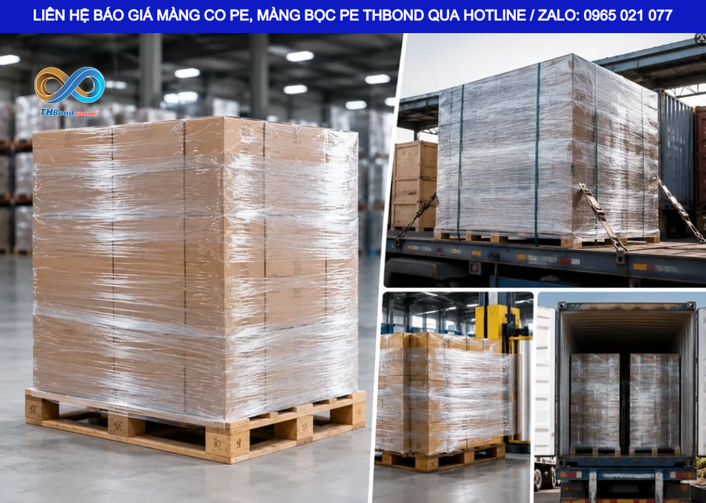 Giải pháp màng PE, màng chít quấn hàng hóa, quấn pallet giá tốt dành cho doanh nghiệp thương mại và đơn vị phân phối, nhà sản xuất