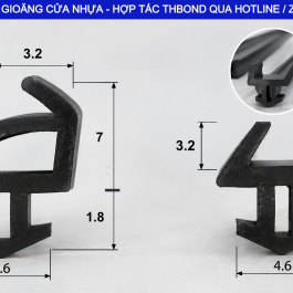 Ron cửa nhựa GTH559 THBond giúp ngăn nước và bụi xâm nhập qua khe cửa