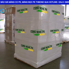 THBond cung cấp màng co PE in logo, In thương hiệu và thông tin sản phẩm theo yêu cầu riêng của doanh nghiệp.