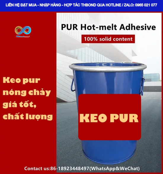 Keo PUR nóng chảy đóng rắn bằng phản ứng với độ ẩm, tạo liên kết bền chắc cho các ứng dụng dán cạnh, mang đến sự bền bỉ cho sản phẩm ngoại thất, nội thất