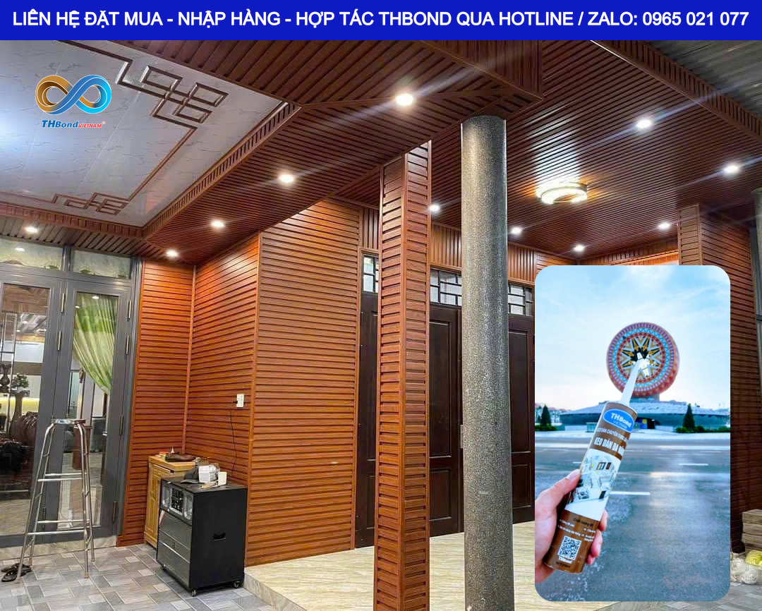 Khi yêu cầu thẩm mỹ được đặt lên cao, keo dán THBond giúp tạo liên kết phía sau vật liệu, góp phần giữ bề mặt lam sóng sạch và đồng nhất hơn.
