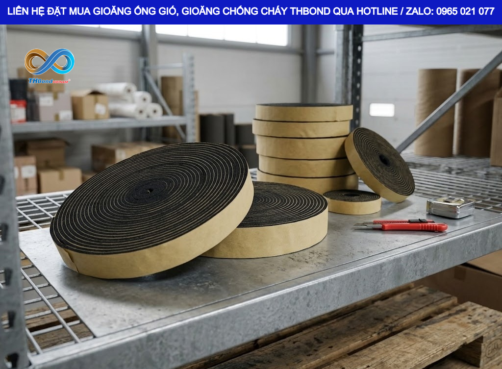 Gioăng ống gió GTH611 THBond giúp chống cháy, làm kín mối nối mặt bích trong hệ thống thông gió, máy móc, thiết bị…