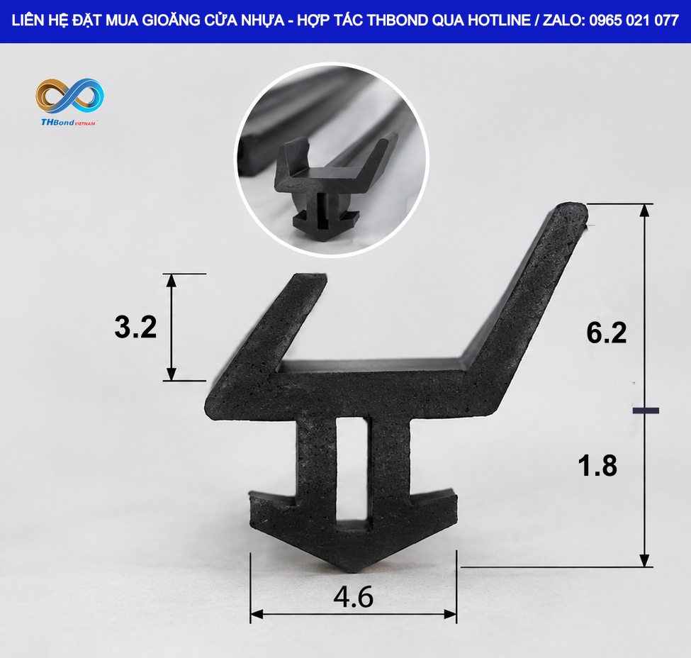 Gioăng Cửa Nhựa GTH559 THBond – Giải pháp làm kín khe tiếp giáp giữa khung và cánh cửa