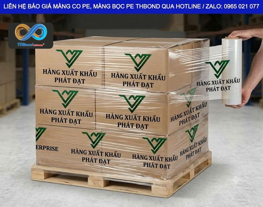 Màng PE in thông tin hàng hóa, mã QR theo giúp doanh nghiệp giới thiệu hàng hóa khi xuất khẩu
