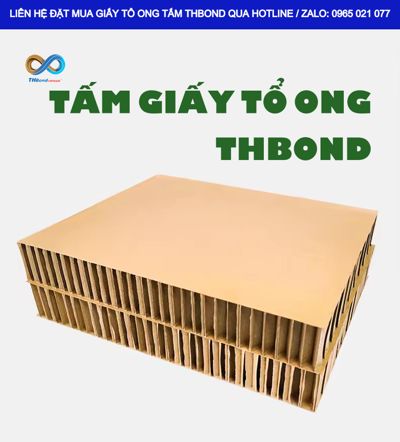 THBond GTO558 – giấy tổ ong tấm dày 30 mm dành cho các ứng dụng phù hợp trong sản xuất công nghiệp, logistics