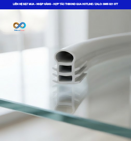 Cấu tạo nhiều khoang đàn hồi của GTH309 THBond hỗ trợ giảm lực va chạm khi đóng cửa