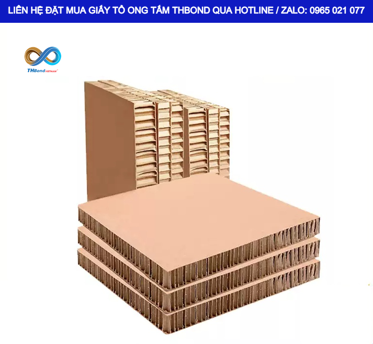 Giấy tổ ong tấm THBond dùng làm tấm đệm, chèn lót, làm cửa, làm vách panel