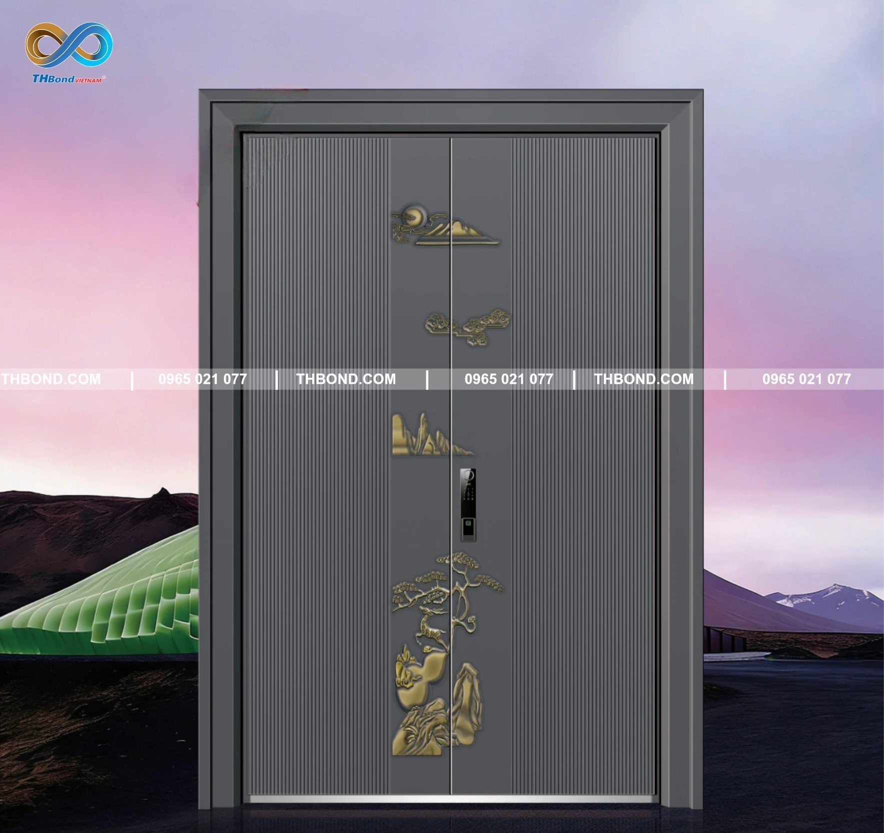 Huỳnh pano Cây Tùng TH-8889 mang sắc thái sang trọng, cổ kính nhưng cũng chứa đựng giá trị của văn hóa hiện đại, phù hợp với những mẫu cửa đề cao vẻ đẹp bề thế, giàu chiều sâu