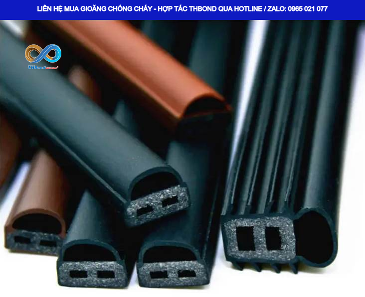 Biên dạng chữ D đặc trưng giúp gioăng cửa chống cháy GTHCC683 của THBond dễ định vị theo kết cấu và rãnh lắp đặt.